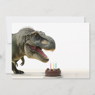 Tarjeta Festiva Feliz cumpleaños de T-Rex