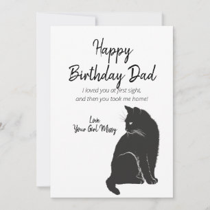 Tarjeta Festiva Feliz cumpleaños desde el saludo del gato