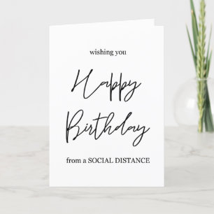 Tarjeta Festiva Feliz cumpleaños desde la distancia social