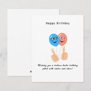 Tarjeta Festiva Feliz cumpleaños Deseándote cumpleaños con globos-