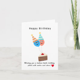 Tarjeta Festiva Feliz cumpleaños Deseándote cumpleaños con globos-