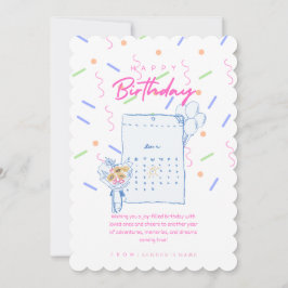 Tarjeta Festiva Feliz cumpleaños digital de Personalizable
