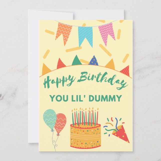 Tarjeta Festiva Feliz cumpleaños Dummy (Anverso)