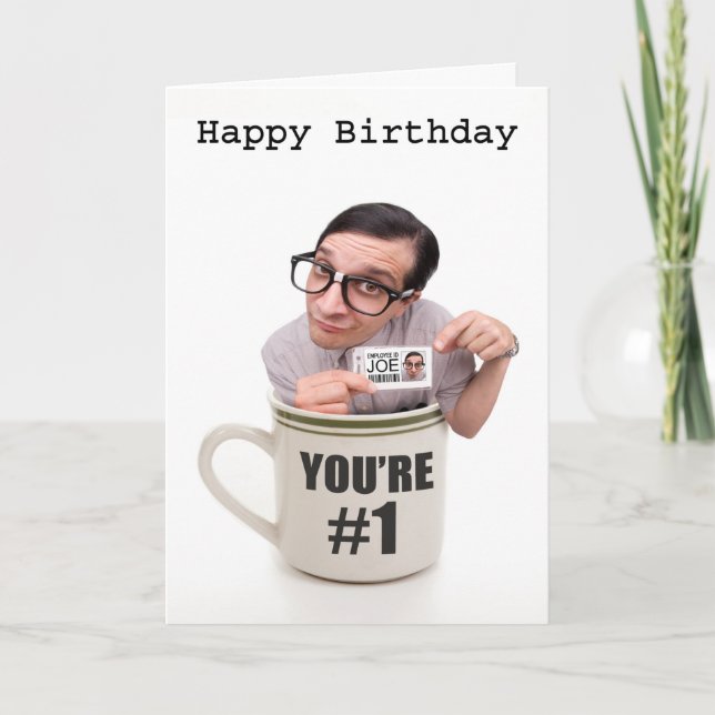 Tarjeta Festiva Feliz cumpleaños eres la #Copa de Joe Humor (Anverso)