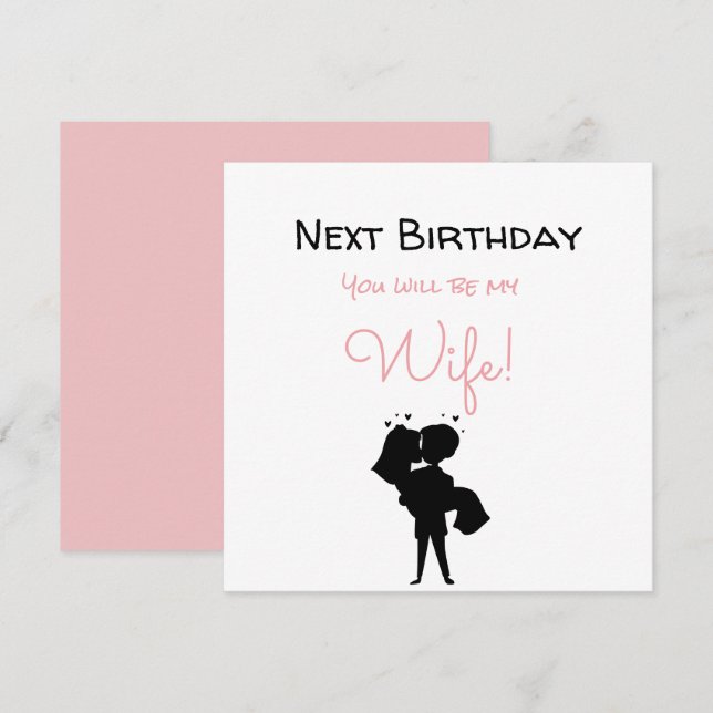 Tarjeta Festiva Feliz cumpleaños, futura esposa (Anverso / Reverso)
