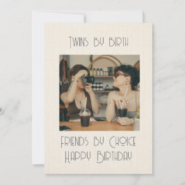 Tarjeta Festiva Feliz cumpleaños gemelo