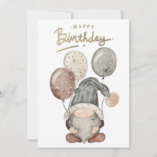Tarjeta Festiva Feliz cumpleaños Gnome