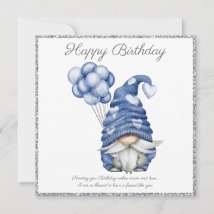 Tarjeta Festiva Feliz Cumpleaños Gnome