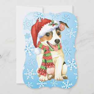 Tarjeta Festiva Feliz cumpleaños Jack Russell Holiday Card
