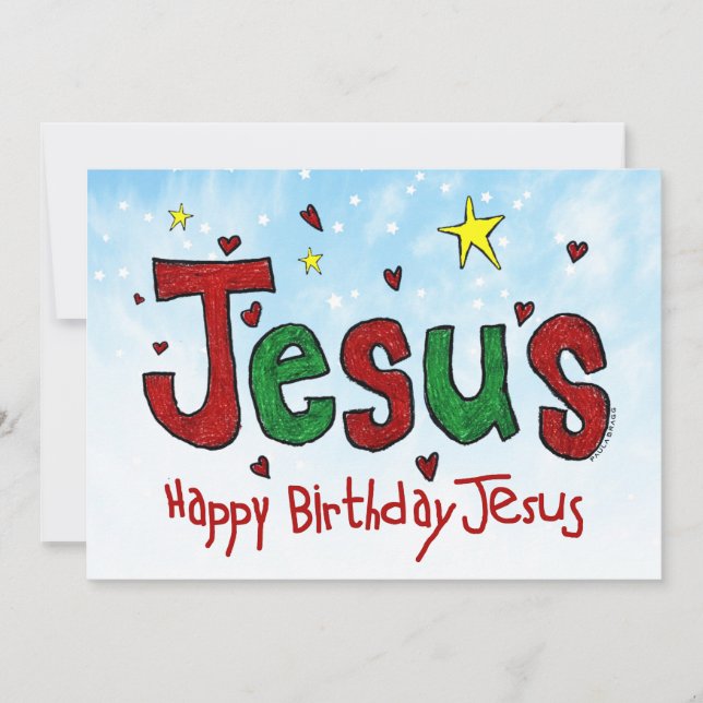 Tarjeta Festiva Feliz cumpleaños, Jesús (Anverso)