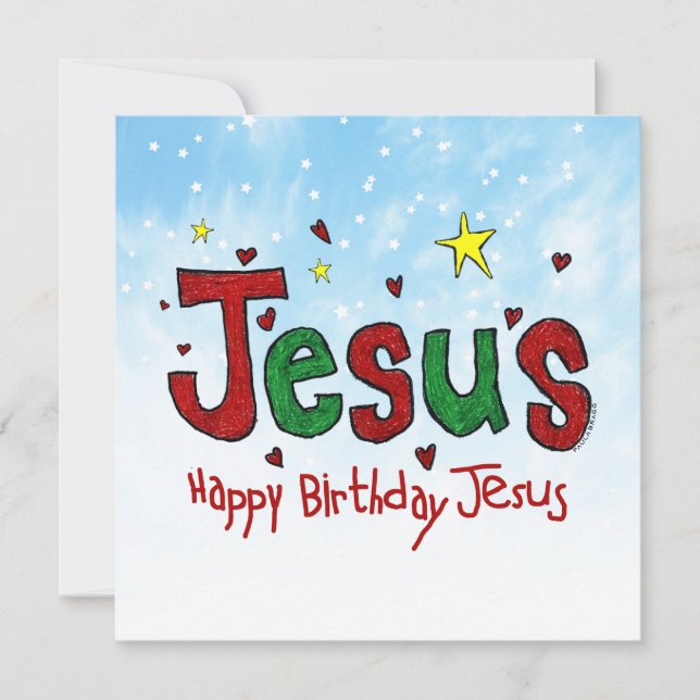 Tarjeta Festiva Feliz cumpleaños, Jesús (Anverso)