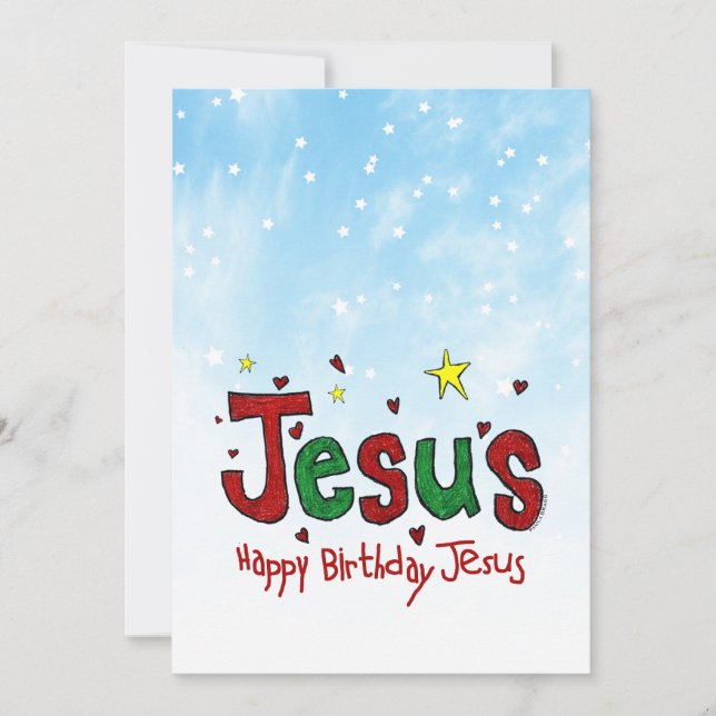 Tarjeta Festiva Feliz cumpleaños, Jesús (Anverso)