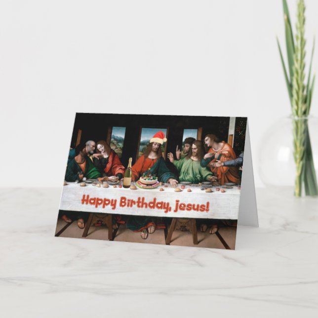 Tarjeta Festiva ¡Feliz cumpleaños, Jesús! (Anverso)