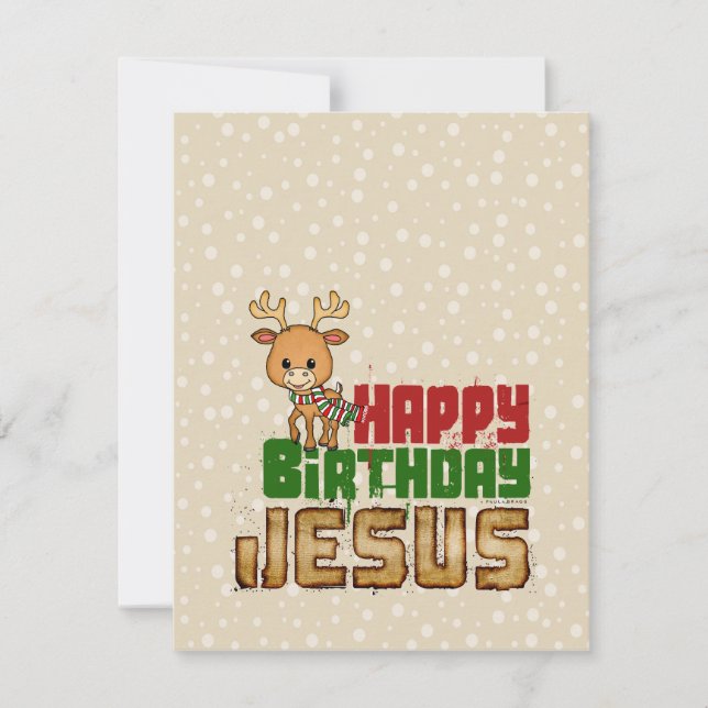Tarjeta Festiva Feliz cumpleaños, Jesús (Anverso)