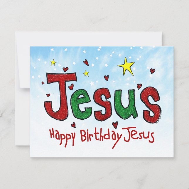 Tarjeta Festiva Feliz cumpleaños, Jesús (Anverso)
