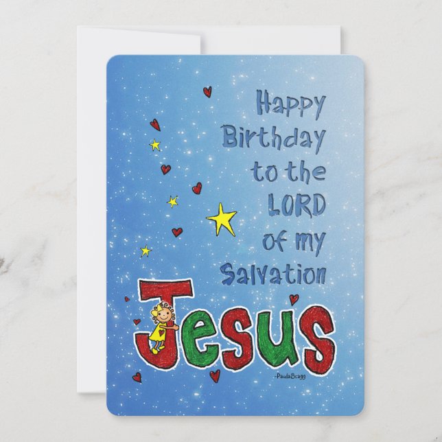 Tarjeta Festiva 'Feliz cumpleaños, Jesús' grandes Navidades abraza (Anverso)
