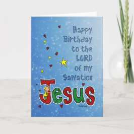 Tarjeta Festiva 'Feliz cumpleaños, Jesús' grandes Navidades abraza