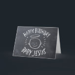 Tarjeta Festiva Feliz Cumpleaños Jesús - Navidades de Chalkboard C<br><div class="desc">A veces es agradable recordar por qué se celebra "Navidad". Comparte el espíritu de tu fe con los demás. Las palabras de las cartas son, por supuesto, completamente personalizables. Y no olvide las etiquetas de direcciones, pegatinas y mucho más que coincidentes - solamente revisa nuestra tienda para más artículos sobre...</div>
