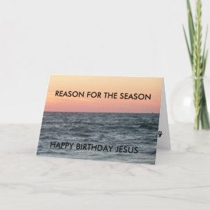 Tarjeta Festiva Feliz cumpleaños Jesús por el océano 1 foto modern