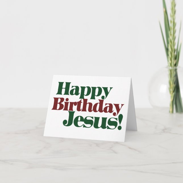 Tarjeta Festiva Feliz cumpleaños, Jesús, son Navidades (Anverso)