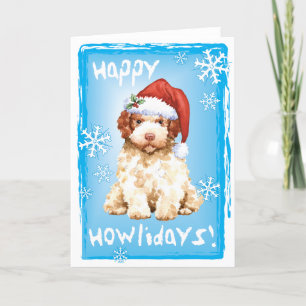 Tarjeta Festiva Feliz cumpleaños Lagotto Romagnolo Holiday Card