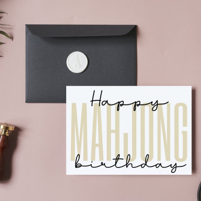 Tarjeta Festiva Feliz cumpleaños mahjong (Subido por el creador)