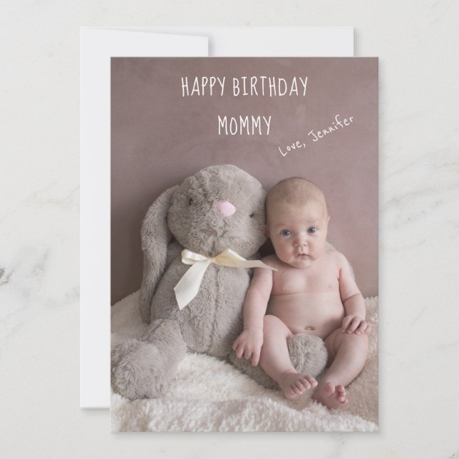 Tarjeta Festiva Feliz cumpleaños mamá (Anverso)