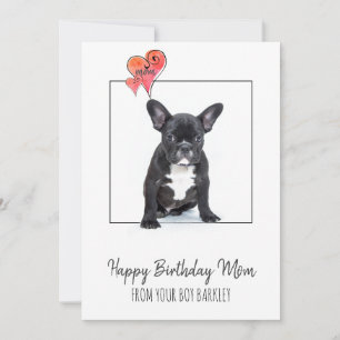 Tarjeta Festiva Feliz cumpleaños, mamá de perro