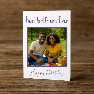 Tarjeta Festiva Feliz cumpleaños, mejor novia de la historia