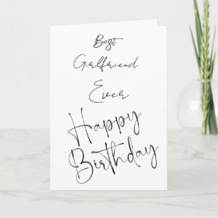 Tarjeta Festiva Feliz Cumpleaños Mejor Novia De Todas