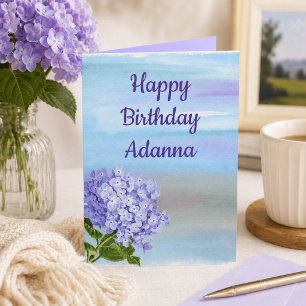 Tarjeta Festiva Feliz cumpleaños mi amor lavanda floral para ella