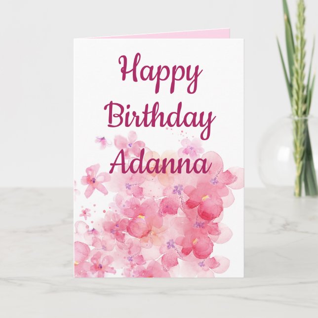 Tarjeta Festiva Feliz cumpleaños mi amor rosa floral (Anverso)