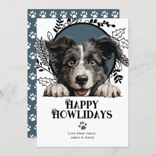 Tarjeta Festiva Feliz cumpleaños, Navidades de perro pastor croata