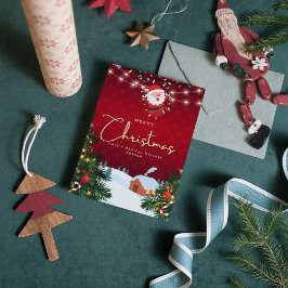 Tarjeta Festiva Feliz cumpleaños navideño navideño navideño