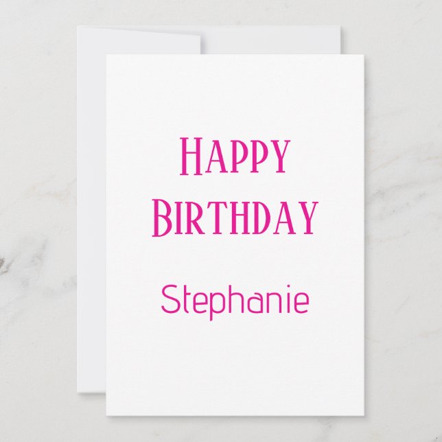 Tarjeta Festiva Feliz cumpleaños nombre personalizado Personalizad (Anverso)