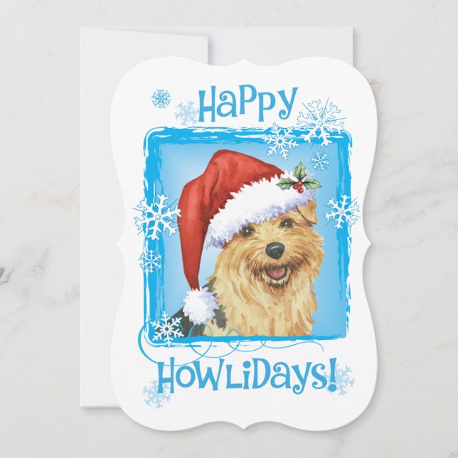 Tarjeta Festiva Feliz cumpleaños Norfolk Terrier (Anverso)
