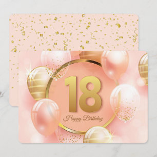 Tarjeta Festiva Feliz cumpleaños número 18