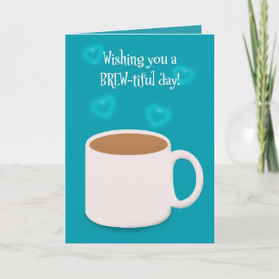 Tarjeta Festiva Feliz cumpleaños para cualquier copa de café