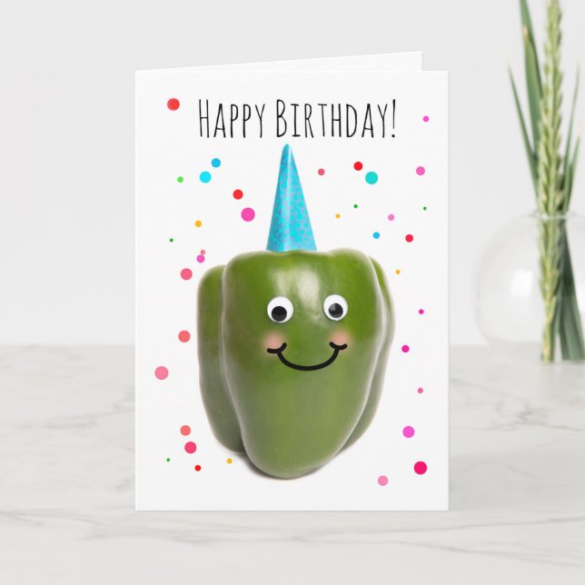 Tarjeta Festiva Feliz cumpleaños para cualquiera que sea gracioso (Anverso)