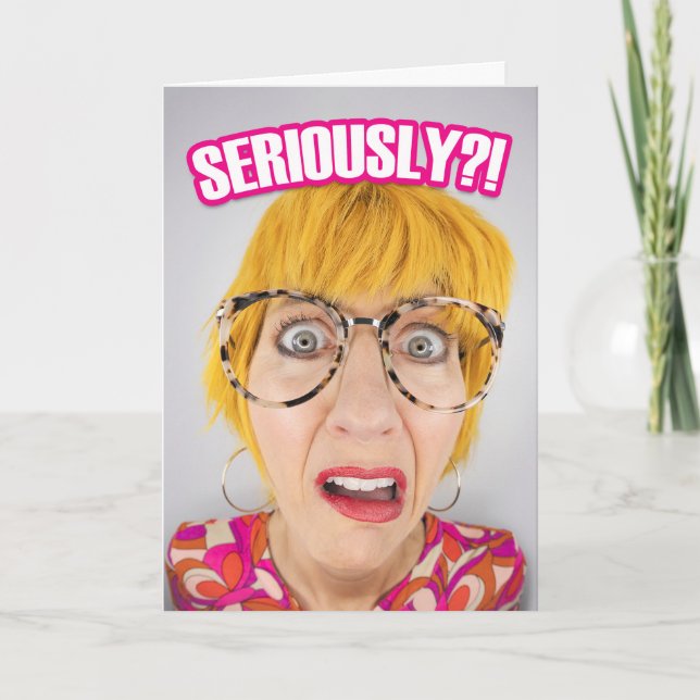 Tarjeta Festiva Feliz Cumpleaños Para Cualquiera Que Sea Tan Iróni (Anverso)