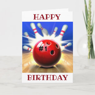 TARJETA FESTIVA FELIZ CUMPLEAÑOS PARA MI ***BOWLER FAVORITO***