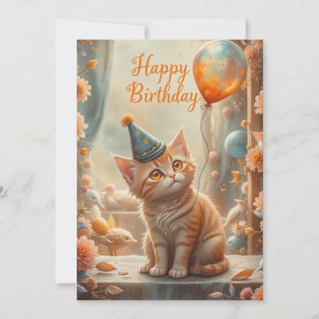 Tarjeta Festiva Feliz cumpleaños para ti (Anverso)