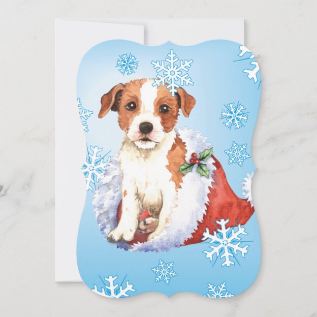 Tarjeta Festiva Feliz cumpleaños Parson Russell Terrier (Anverso)