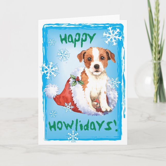 Tarjeta Festiva Feliz cumpleaños Parson Russell Terrier (Anverso)