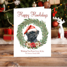 Tarjeta Festiva Feliz cumpleaños, perro de Affenpinscher