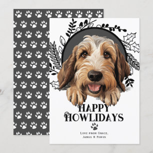Tarjeta Festiva Feliz cumpleaños Petit Basset Griffon Vendeen Dog