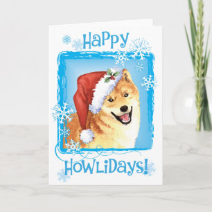 Tarjeta Festiva Feliz cumpleaños Shiba Inu