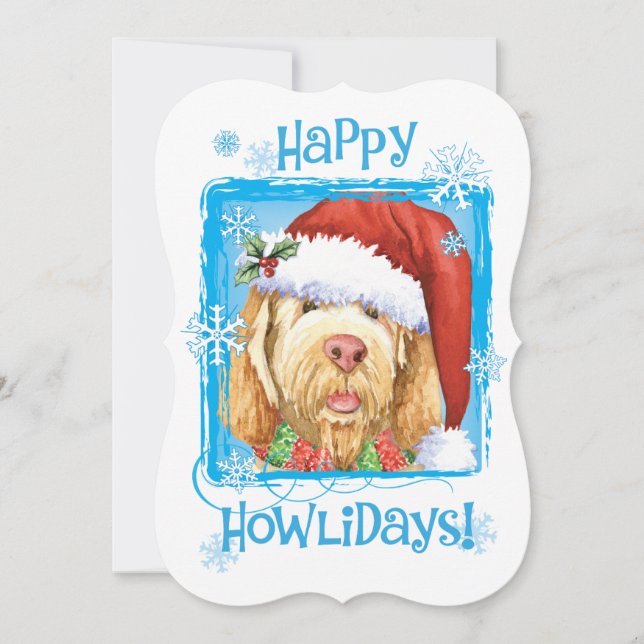 Tarjeta Festiva Feliz cumpleaños Spinone Italiano Holiday Card (Anverso)