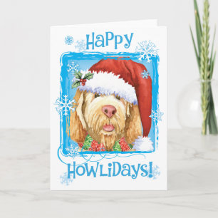 Tarjeta Festiva Feliz cumpleaños Spinone Italiano Holiday Card