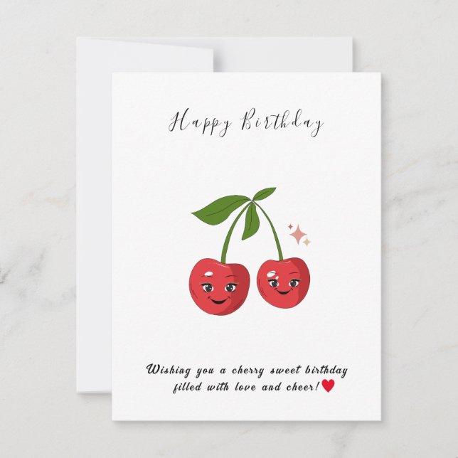 Tarjeta Festiva Feliz cumpleaños. Te deseo un dulce cumpleaños de  (Anverso)